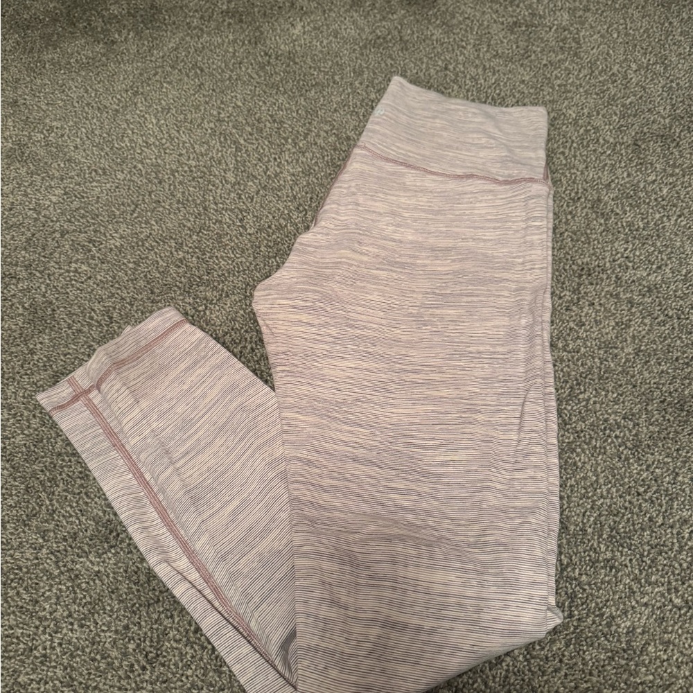 Lululemon Athletica Purple Leggings with Wide Waistband